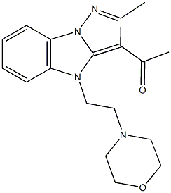 1-[2-methyl-4-(2-morpholin-4-ylethyl)-4H-pyrazolo[1,5-a]benzimidazol-3-yl]ethanone 结构式