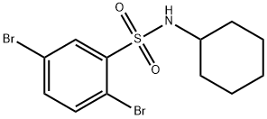 2,5-dibromo-N-cyclohexylbenzenesulfonamide 结构式