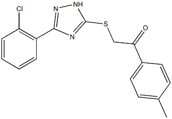 2-{[3-(2-chlorophenyl)-1H-1,2,4-triazol-5-yl]sulfanyl}-1-(4-methylphenyl)ethanone 结构式