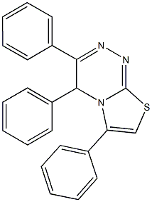 3,4,6-triphenyl-4H-[1,3]thiazolo[2,3-c][1,2,4]triazine 结构式