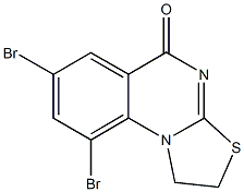 7,9-dibromo-1,2-dihydro-5H-[1,3]thiazolo[3,2-a]quinazolin-5-one 结构式