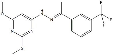 1-[3-(trifluoromethyl)phenyl]ethanone [6-methoxy-2-(methylsulfanyl)-4-pyrimidinyl]hydrazone 结构式