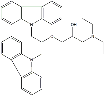 1-[2-(9H-carbazol-9-yl)-1-(9H-carbazol-9-ylmethyl)ethoxy]-3-(diethylamino)-2-propanol 结构式