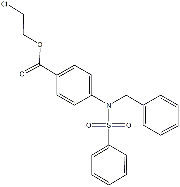 2-chloroethyl 4-[benzyl(phenylsulfonyl)amino]benzoate 结构式