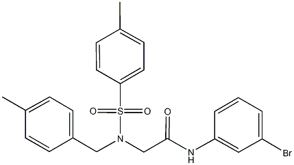 N-(3-bromophenyl)-2-{(4-methylbenzyl)[(4-methylphenyl)sulfonyl]amino}acetamide 结构式