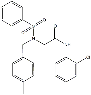 N-(2-chlorophenyl)-2-[(4-methylbenzyl)(phenylsulfonyl)amino]acetamide 结构式