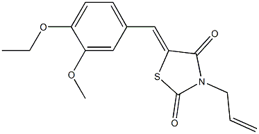 3-allyl-5-(4-ethoxy-3-methoxybenzylidene)-1,3-thiazolidine-2,4-dione 结构式