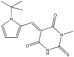 5-[(1-tert-butyl-1H-pyrrol-2-yl)methylene]-1-methyl-2-thioxodihydropyrimidine-4,6(1H,5H)-dione 结构式