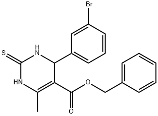 benzyl 4-(3-bromophenyl)-6-methyl-2-thioxo-1,2,3,4-tetrahydropyrimidine-5-carboxylate 结构式