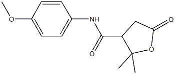 N-(4-methoxyphenyl)-2,2-dimethyl-5-oxotetrahydro-3-furancarboxamide 结构式