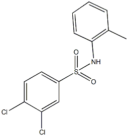 3,4-dichloro-N-(2-methylphenyl)benzenesulfonamide 结构式