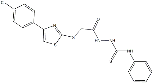 2-({[4-(4-chlorophenyl)-1,3-thiazol-2-yl]sulfanyl}acetyl)-N-phenylhydrazinecarbothioamide 结构式