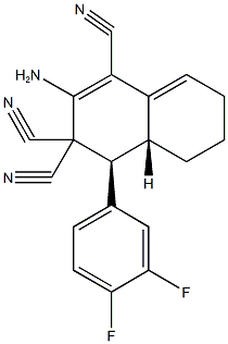 2-amino-4-(3,4-difluorophenyl)-4a,5,6,7-tetrahydro-1,3,3(4H)-naphthalenetricarbonitrile 结构式