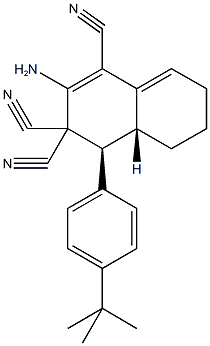 2-amino-4-(4-tert-butylphenyl)-4a,5,6,7-tetrahydro-1,3,3(4H)-naphthalenetricarbonitrile 结构式