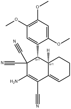 2-amino-4-(2,4,5-trimethoxyphenyl)-4a,5,6,7-tetrahydro-1,3,3(4H)-naphthalenetricarbonitrile 结构式