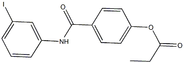 4-[(3-iodoanilino)carbonyl]phenyl propionate 结构式