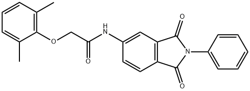 2-(2,6-dimethylphenoxy)-N-(1,3-dioxo-2-phenyl-2,3-dihydro-1H-isoindol-5-yl)acetamide 结构式