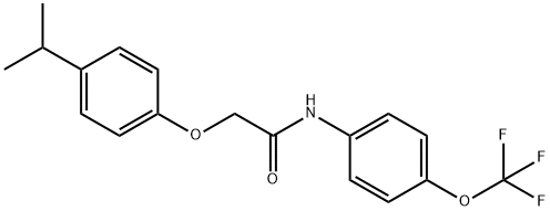 2-(4-isopropylphenoxy)-N-[4-(trifluoromethoxy)phenyl]acetamide 结构式