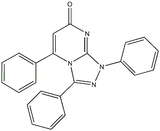 1,3,5-triphenyl[1,2,4]triazolo[4,3-a]pyrimidin-7(1H)-one 结构式