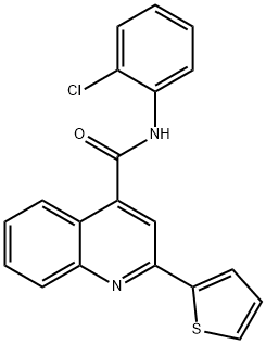 N-(2-chlorophenyl)-2-(2-thienyl)-4-quinolinecarboxamide 结构式