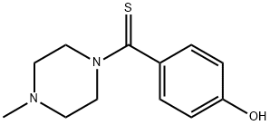 4-[(4-methyl-1-piperazinyl)carbothioyl]phenol 结构式