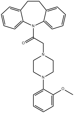 5-{[4-(2-methoxyphenyl)piperazin-1-yl]acetyl}-10,11-dihydro-5H-dibenzo[b,f]azepine 结构式