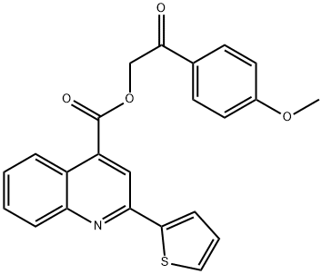 2-(4-methoxyphenyl)-2-oxoethyl 2-(2-thienyl)-4-quinolinecarboxylate 结构式