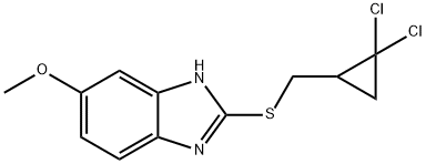 2-{[(2,2-dichlorocyclopropyl)methyl]sulfanyl}-5-methoxy-1H-benzimidazole 结构式