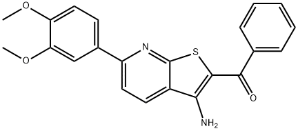 [3-amino-6-(3,4-dimethoxyphenyl)thieno[2,3-b]pyridin-2-yl](phenyl)methanone 结构式