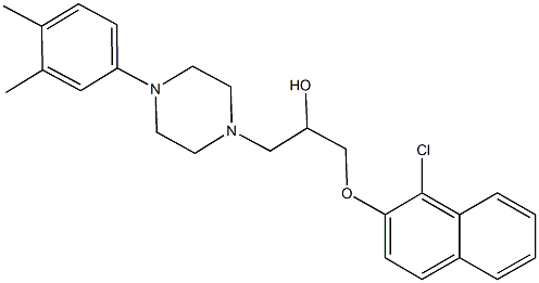 1-[(1-chloro-2-naphthyl)oxy]-3-[4-(3,4-dimethylphenyl)piperazin-1-yl]propan-2-ol 结构式