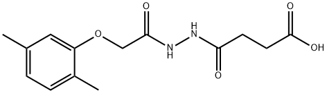 4-{2-[(2,5-dimethylphenoxy)acetyl]hydrazino}-4-oxobutanoic acid 结构式