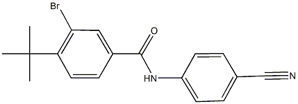 3-bromo-4-tert-butyl-N-(4-cyanophenyl)benzamide 结构式