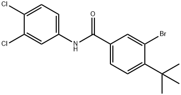 3-bromo-4-tert-butyl-N-(3,4-dichlorophenyl)benzamide 结构式