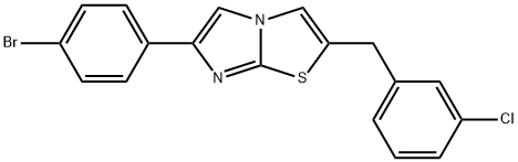 6-(4-bromophenyl)-2-(3-chlorobenzyl)imidazo[2,1-b][1,3]thiazole 结构式