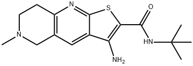 3-amino-N-(tert-butyl)-6-methyl-5,6,7,8-tetrahydrothieno[2,3-b][1,6]naphthyridine-2-carboxamide 结构式