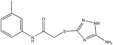2-[(5-amino-1H-1,2,4-triazol-3-yl)sulfanyl]-N-(3-methylphenyl)acetamide 结构式
