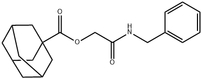 2-(benzylamino)-2-oxoethyl 1-adamantanecarboxylate 结构式
