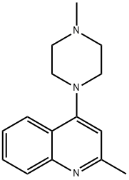 2-甲基-4-(4-甲基-1-哌嗪基)喹啉 结构式