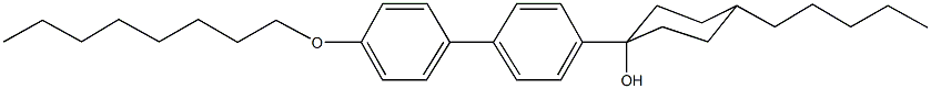 1-[4'-(octyloxy)[1,1'-biphenyl]-4-yl]-4-pentylcyclohexanol 结构式