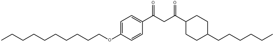 1-[4-(decyloxy)phenyl]-3-(4-hexylcyclohexyl)-1,3-propanedione 结构式