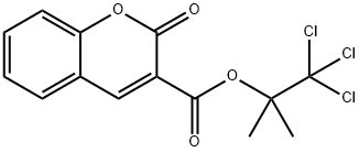 2,2,2-trichloro-1,1-dimethylethyl 2-oxo-2H-chromene-3-carboxylate 结构式