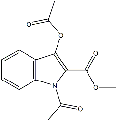 methyl 1-acetyl-3-(acetyloxy)-1H-indole-2-carboxylate 结构式