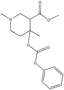 methyl 1,4-dimethyl-4-[(phenoxycarbonyl)oxy]-3-piperidinecarboxylate 结构式