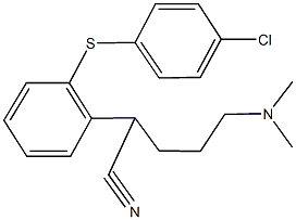 2-{2-[(4-chlorophenyl)sulfanyl]phenyl}-5-(dimethylamino)pentanenitrile 结构式