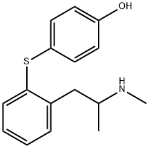 4-({2-[2-(methylamino)propyl]phenyl}sulfanyl)phenol 结构式