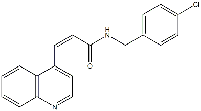 N-(4-chlorobenzyl)-3-(4-quinolinyl)acrylamide 结构式