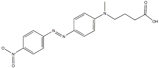 4-[4-({4-nitrophenyl}diazenyl)(methyl)anilino]butanoic acid 结构式