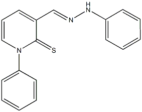 1-phenyl-2-thioxo-1,2-dihydro-3-pyridinecarbaldehyde phenylhydrazone 结构式