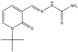 1-tert-butyl-2-thioxo-1,2-dihydro-3-pyridinecarbaldehyde thiosemicarbazone 结构式