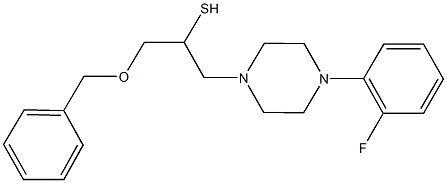 2-(benzyloxy)-1-{[4-(2-fluorophenyl)-1-piperazinyl]methyl}ethyl hydrosulfide 结构式